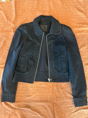 Paige denim black  Zip-Front Jacket